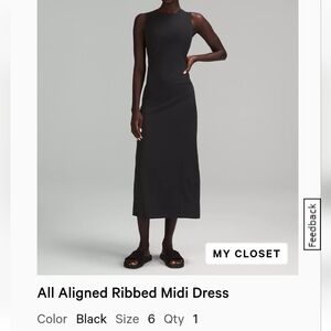 All Aligned Ribbed Midi Dress